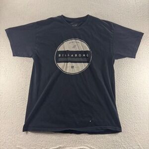 Billabong T Shirt Black Logo Graphic Print Crew Neck Short Sleeve Lg‎ Streetwear